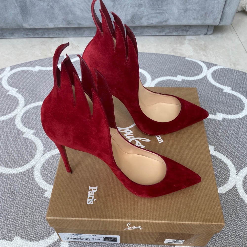 Christian Louboutin Victorina Flame 100mm Red Pump